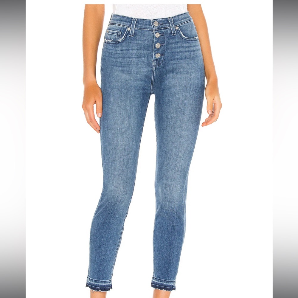 7 for All Mankind, HW ankle Skinny, practically new, barely worn